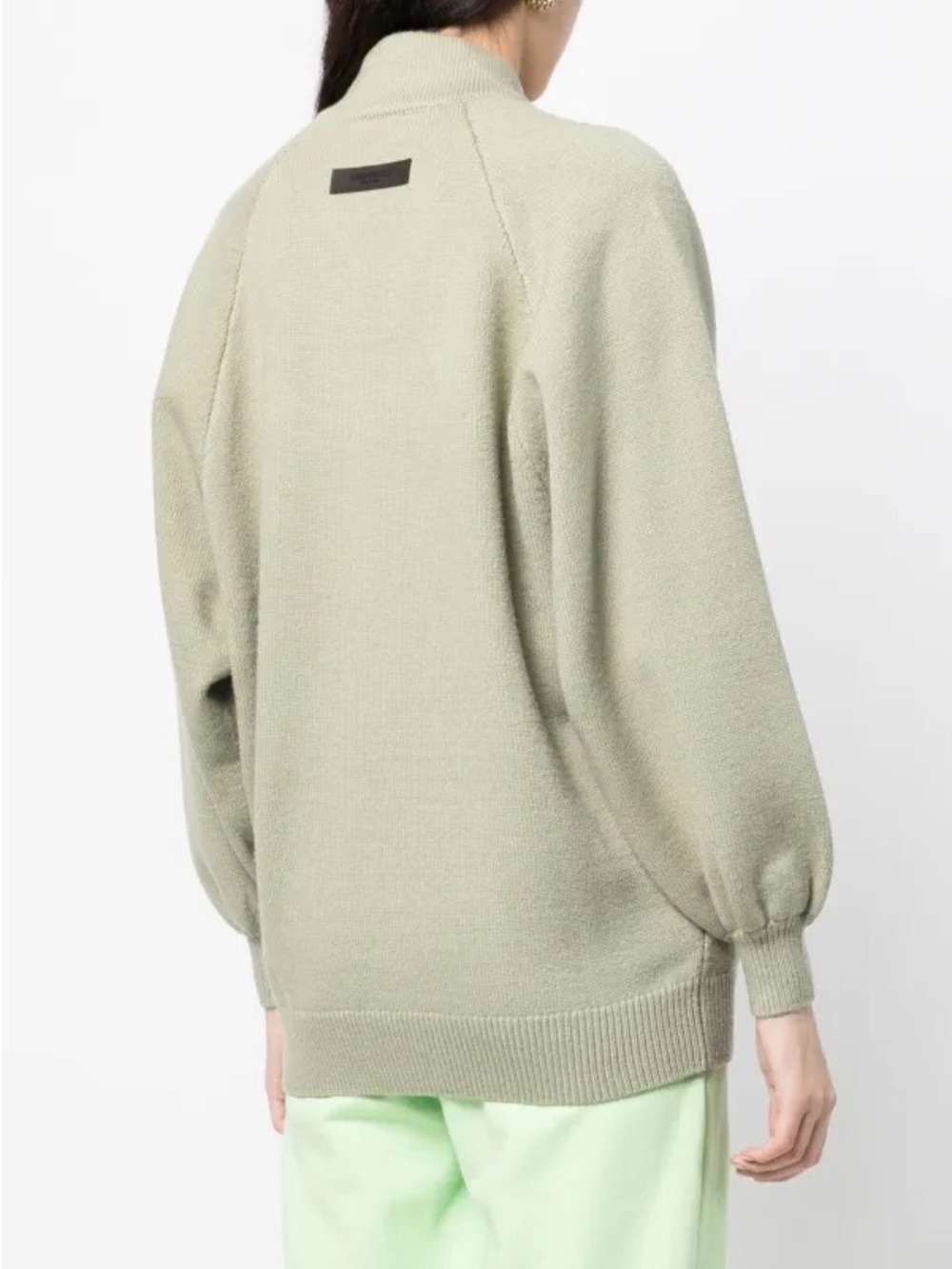 Fear of God Essentials Women’s Zip Up Knit Jacket Wheat Oversized M NWOT - Picture 10 of 12